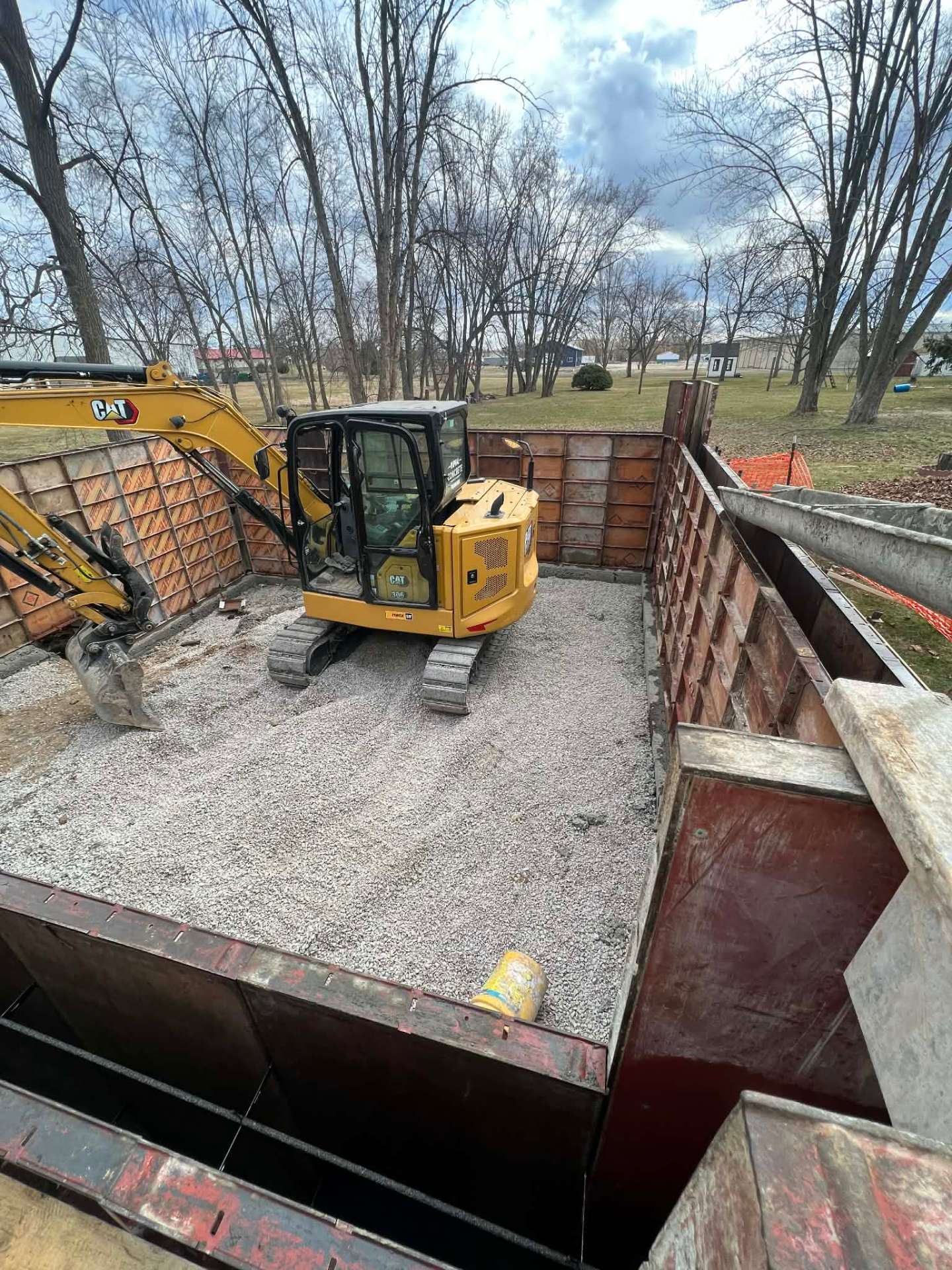 Concrete flatwork in progress in Berlin by Kuphal Concrete
